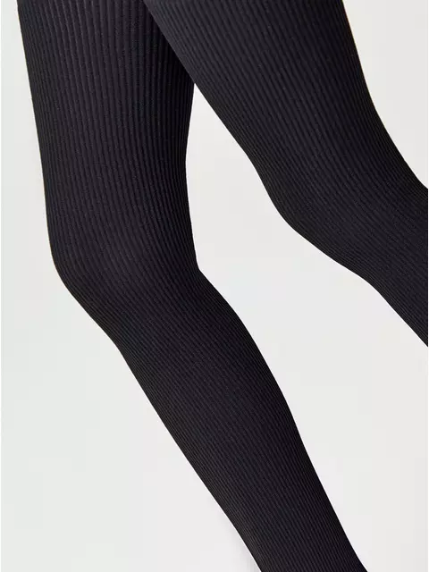 Колготки детские в рубчик из микрофибры judy nero, 22С-142СП, 104-110, CONTE ELEGANT,  - 4