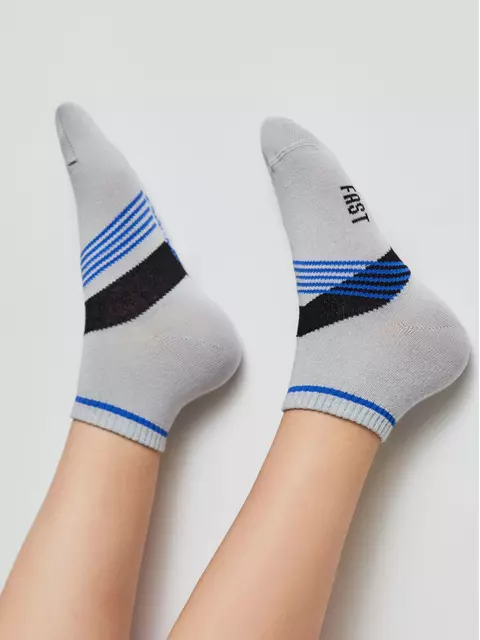 Носки детские (короткие) active 956 светло-серый, 13С-34СП, 22, CONTE-KIDS,  - 4
