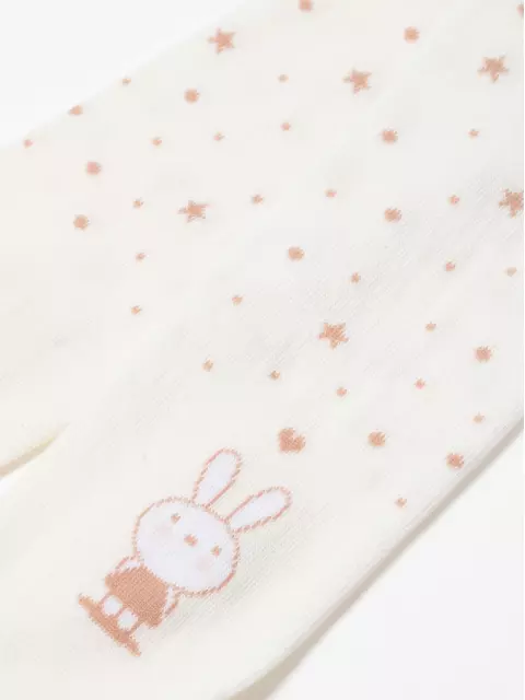 Колготки детские хлопковые tip-top 677 молочный, 4С-03СП, 104-110 (16), CONTE-KIDS,  - 5