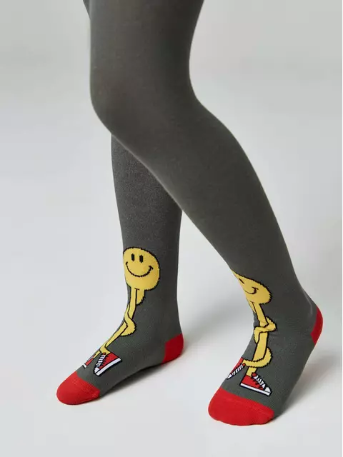 Колготки детские хлопковые tip-top 683 хаки, 4С-03СП, 104-110 (16), CONTE-KIDS,  - 3