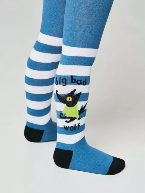 Колготки детские хлопковые tip-top 672 синий, 4С-03СП, 104-110 (16), CONTE-KIDS,  - 3