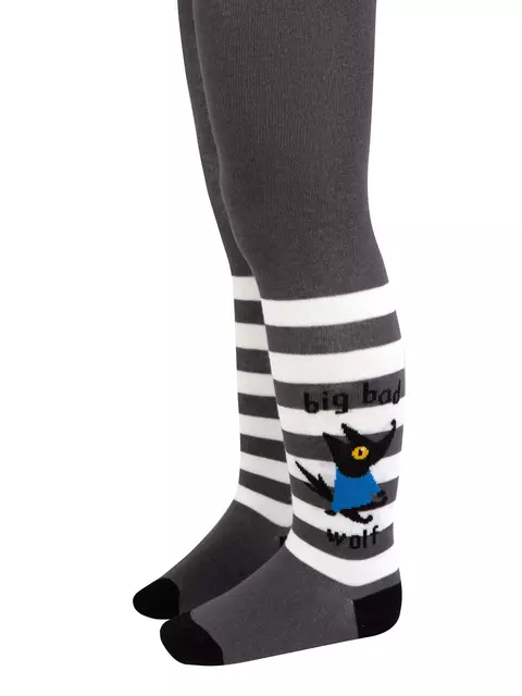 Колготки детские хлопковые tip-top 672 темно-серый, 4С-03СП, 92-98 (14), CONTE-KIDS,  - 4