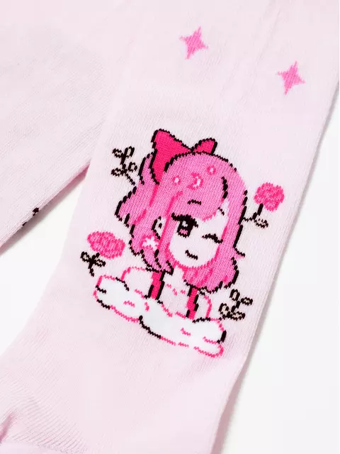 Колготки детские хлопковые tip-top 676 светло-розовый, 4С-03СП, 104-110 (16), CONTE-KIDS,  - 5