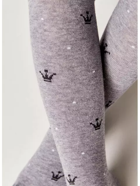 Колготки детские (рисунок) school 3280 брестские 1009 серый меланж, 14С3280, 128-134 (20), БРЕСТСКИЕ,  - 3