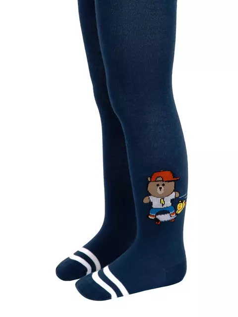 Колготки детские хлопковые tip-top 674 темно-синий, 4С-03СП, 104-110 (16), CONTE-KIDS,  - 3