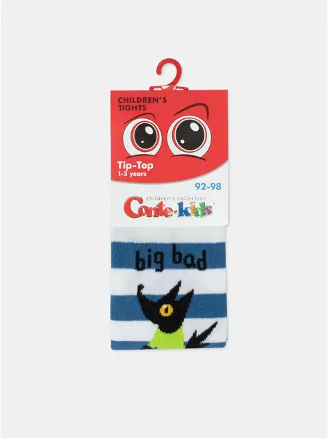 Колготки детские хлопковые tip-top 672 синий, 4С-03СП, 104-110 (16), CONTE-KIDS,  - 5