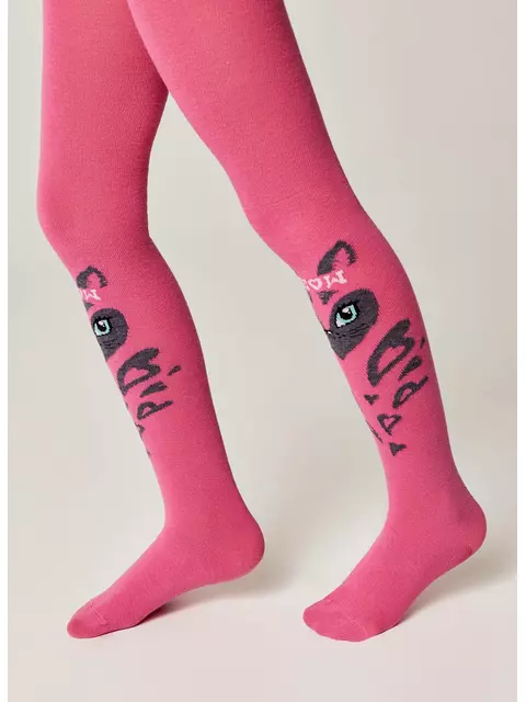 Колготки детские (рисунок) school 3280 брестские 1011 ярко-розовый, 14С3280, 128-134 (20), БРЕСТСКИЕ,  - 2
