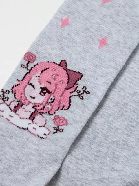 Колготки детские хлопковые tip-top 676 светло-серый, 4С-03СП, 104-110 (16), CONTE-KIDS,  - 5