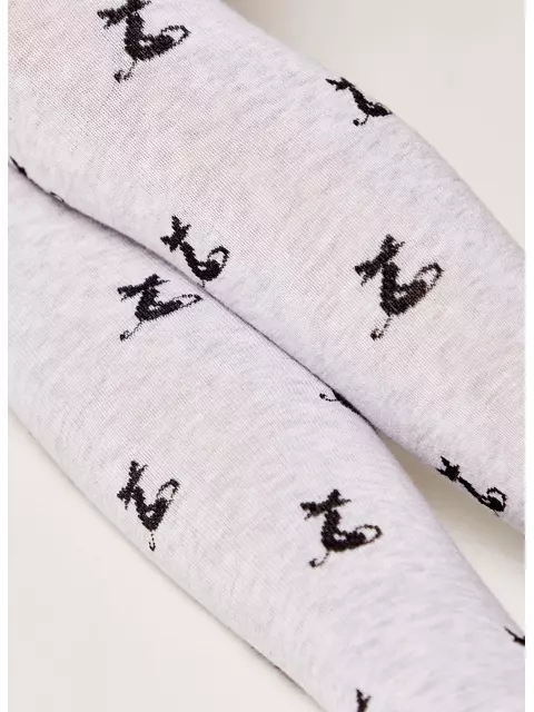 Колготки детские (рисунок) school 3280 брестские 1013 св.серый меланж, 14С3280, 140-146 (22), БРЕСТСКИЕ,  - 2