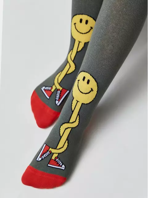 Колготки детские хлопковые tip-top 683 хаки, 4С-03СП, 104-110 (16), CONTE-KIDS,  - 2