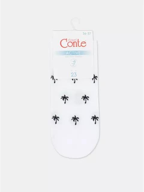Носки женские (короткие) active 589 белый-черный, 23С-111СП, 38-39 (25), CONTE ELEGANT,  - 8