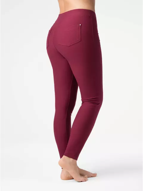 Экстрамягкие джеггинсы с высокой посадкой и термоэффектом windy+ dark bordo, 18С-559ТСП, 170-114/3XL, CONTE ELEGANT,  - 2