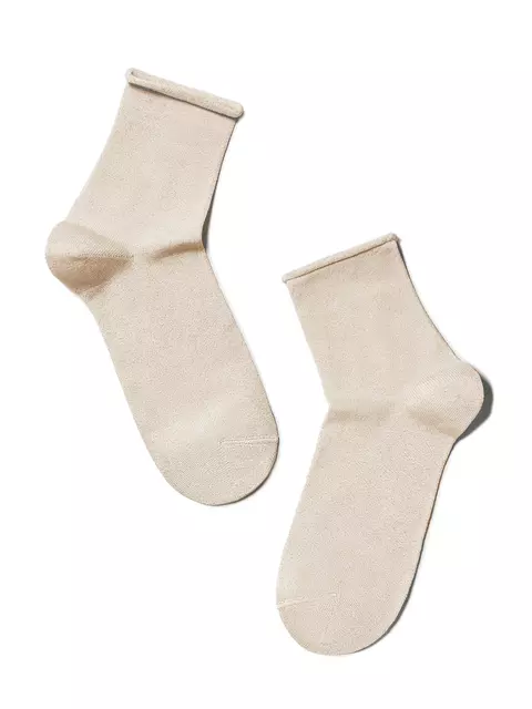 Носки женские вискозные classic (люрекс, без резинки) 000 кремовый, 17С-16СП, 36-37 (23), CONTE ELEGANT,  - 2