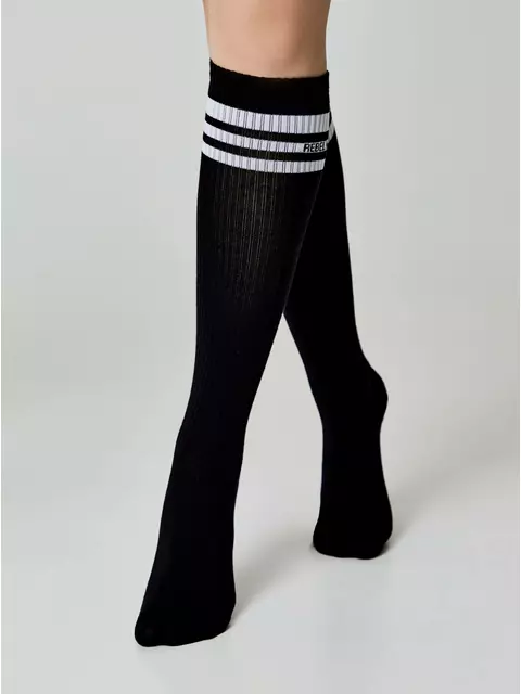 Хлопковые женские гольфы classic 009 черный, 23С-155СП, 36-39 (23-25), CONTE ELEGANT,  - 2