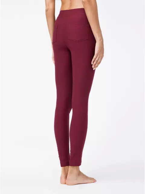 Экстрамягкие джеггинсы с высокой посадкой и термоэффектом windy dark bordo, 18С-558ТСП, 170-102/L, CONTE ELEGANT,  - 2