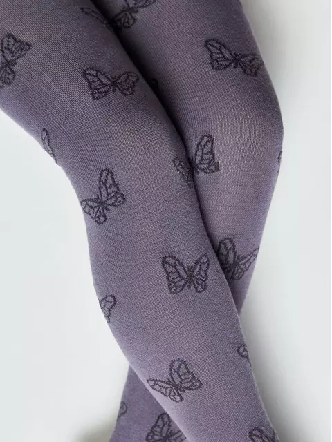 Колготки детские tip-top 678 серо-фиолетовый, 4С-04СП, 116-122 (18), CONTE-KIDS,  - 2
