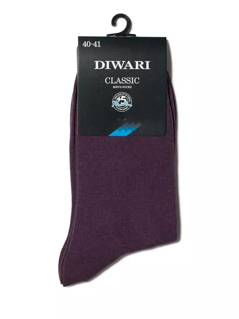 Носки мужские diwari classic (однотонные) 000 баклажан, 5С-08СП, 40-41 (25), DIWARI,  - 2