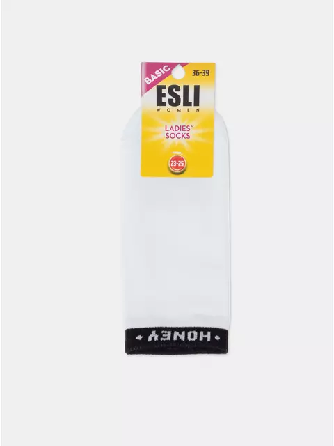 Носки женские (короткие) esli basic 595 белый, 20С-39СПЕ, 36-39 (23-25), ESLI,  - 8