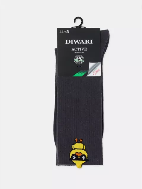 Носки мужские (удлиненные) diwari active 967 темно-серый, 23С-141СП, 44-45 (29), DIWARI,  - 6