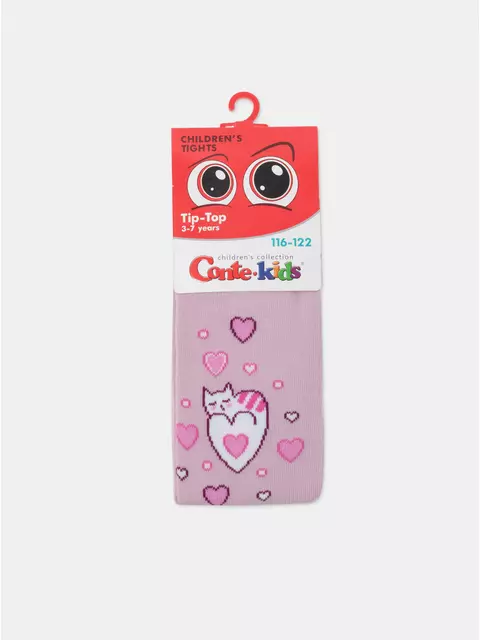 Колготки детские tip-top 679 пепельно-розовый, 4С-04СП, 128-134 (20), CONTE-KIDS,  - 5