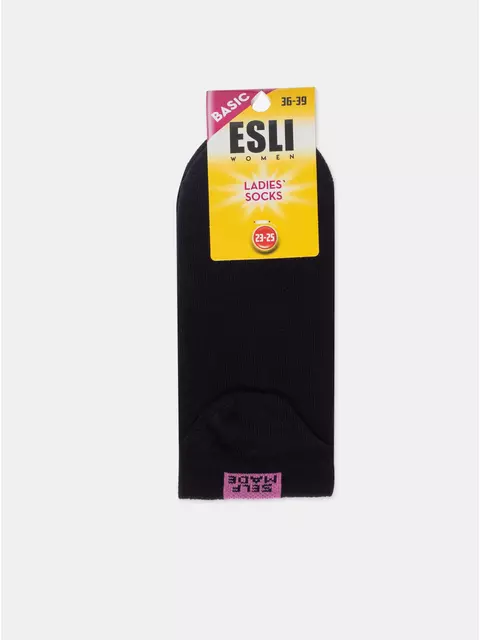 Носки женские (короткие) esli basic 590 черный, 20С-39СПЕ, 36-39 (23-25), ESLI,  - 4