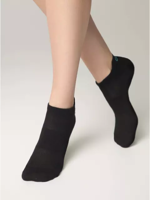 Ультракороткие хлопковые женские носки active с «язычком» 205 черный, 19С-245СП, 39-41 (25-27), CONTE ELEGANT,  - 2