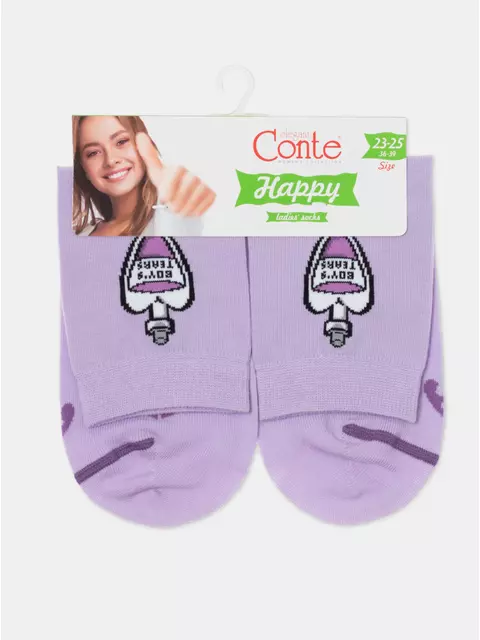 Носки женские happy 606 сиреневый, 17С-21СП, 36-39 (23-25), CONTE ELEGANT,  - 9