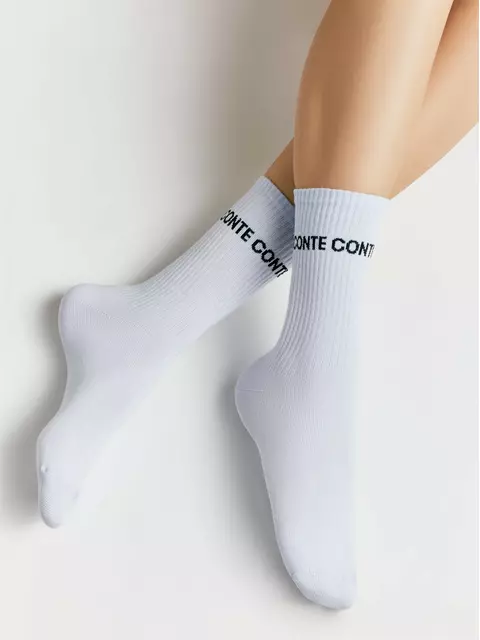 ​удлиненные женские носки active 619 бледно-фиолетовый, , 36-38 (23-25), CONTE ELEGANT, - 1