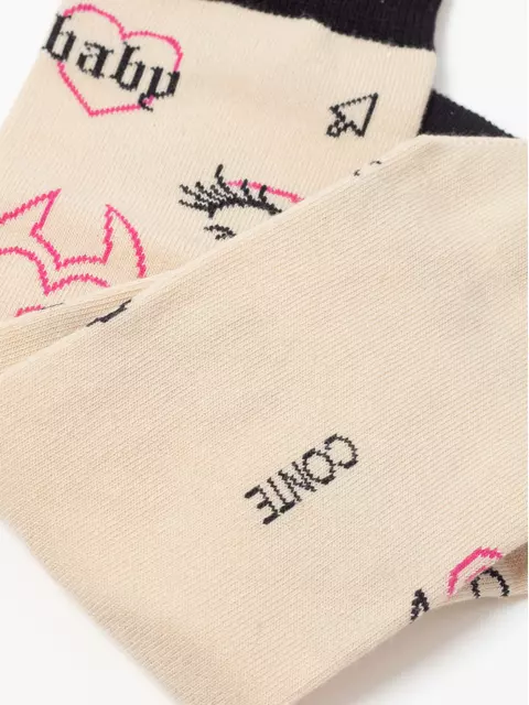 Носки женские happy с рисунками 605 бежевый, 17С-21СП, 36-39 (23-25), CONTE ELEGANT,  - 7