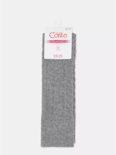 Гольфы женские хлопковые classic 010 серый, 23С-152СП, 36-39 (23-25), CONTE ELEGANT,  - 8