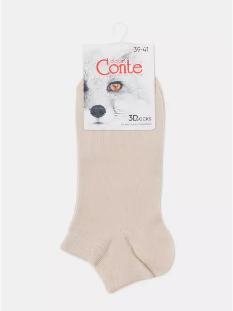 Короткие спортивные женские носки 3dsocks 000 бежевый, 24С-3СП, 39-41 (25-27), CONTE ELEGANT,  - 11