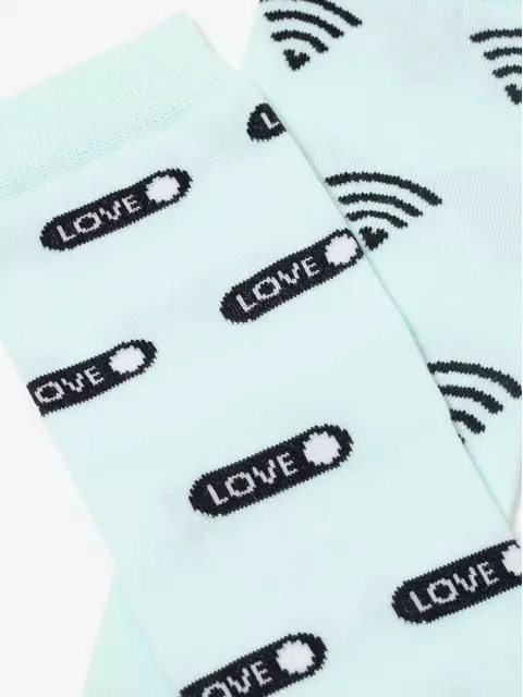 Носки женские happy с рисунками 613 бледно-бирюзовый, 17С-21СП, 36-39 (23-25), CONTE ELEGANT,  - 5