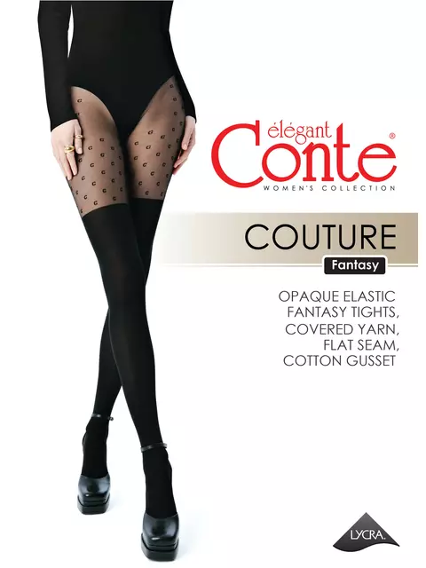 Колготки женские couture nero, , 2, CONTE ELEGANT, - 1
