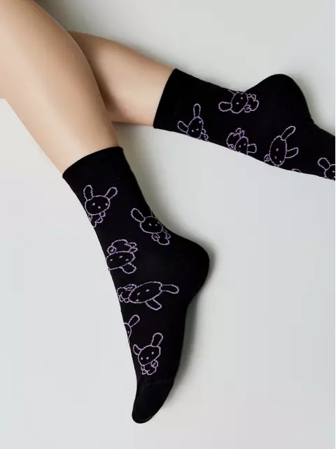 Носки женские happy с рисунками 610 черный, 17С-21СП, 36-39 (23-25), CONTE ELEGANT,  - 4