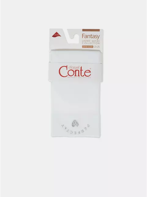 Матовые носки с сияющей термоаппликацией perfectly fantasy bianco, 24С-5СП, 36-38 (23-25), CONTE ELEGANT,  - 7