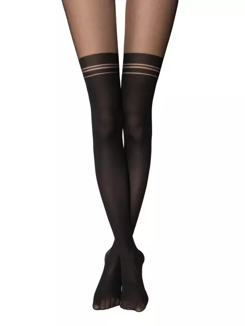 Колготки женские с имитацией гольфин liberty nero, 23С-145СП, 5, CONTE ELEGANT,  - 2