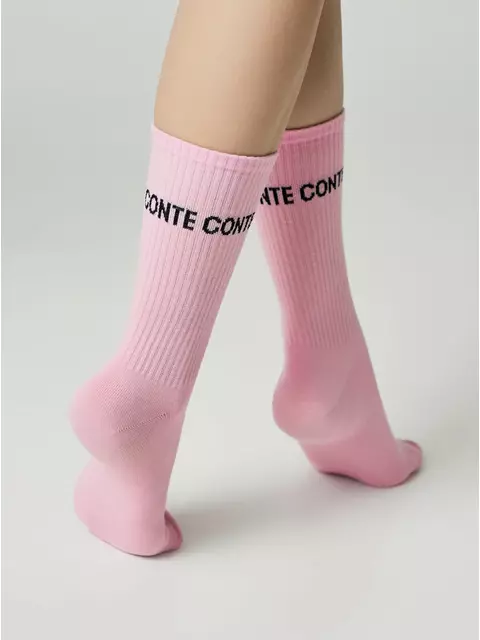 Длинные женские носки active 619 светло-розовый, 20С-20СП, 36-38 (23-25), CONTE ELEGANT,  - 2