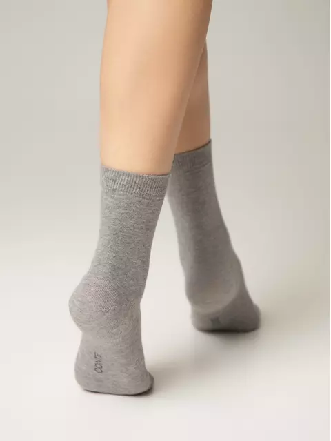 Женские носки из хлопка 3dsocks 000 серый меланж, 24С-2СП, 36-38 (23-25), CONTE ELEGANT,  - 2