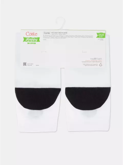 Женские хлопковые носки happy с рисунками 611 белый, 18С-227СП, 36-39 (23-25), CONTE ELEGANT,  - 8