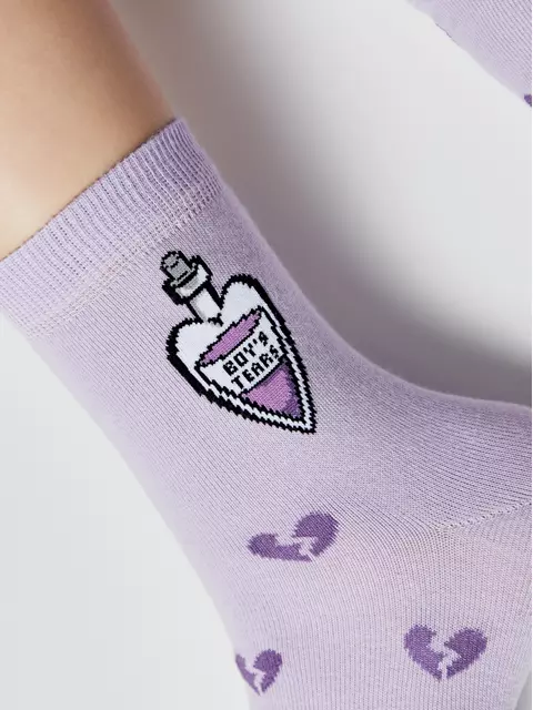 Носки женские happy 606 сиреневый, 17С-21СП, 36-39 (23-25), CONTE ELEGANT,  - 5