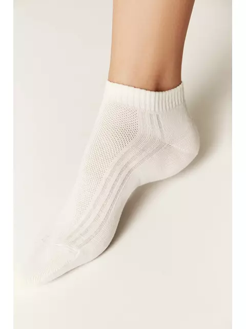 Короткие женские хлопковые носки classic 016 молочный, 7С-34СП, 39-41 (25-27), CONTE ELEGANT,  - 3