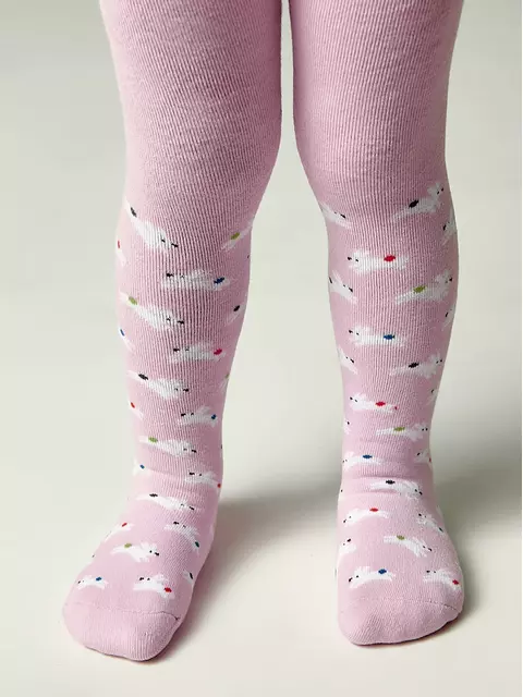 Теплые махровые детские колготки sof-tiki (махровые внутри) 643 светло-розовый, , 80-86 (14), CONTE-KIDS, - 1