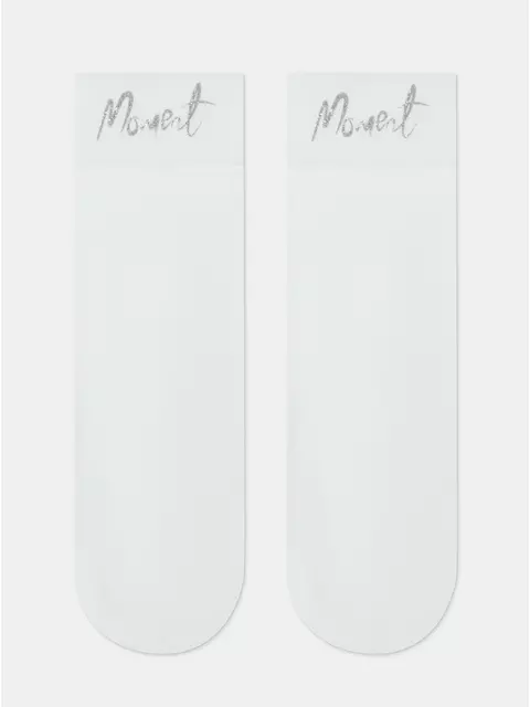 Матовые носки с сияющей термоаппликацией moment fantasy silver-bianco, 24С-6СП, 36-38 (23-25), CONTE ELEGANT,  - 4
