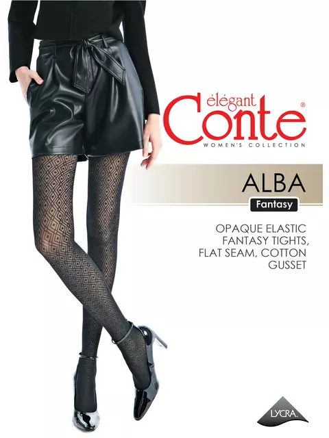 Колготки женские alba nero, , 3, CONTE ELEGANT, - 1