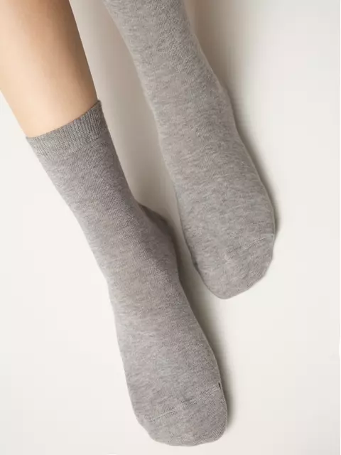 Женские носки из хлопка 3dsocks 000 серый меланж, 24С-2СП, 36-38 (23-25), CONTE ELEGANT,  - 3