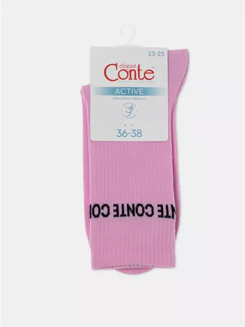 Длинные женские носки active 619 светло-розовый, 20С-20СП, 36-38 (23-25), CONTE ELEGANT,  - 6