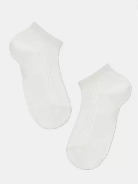 Короткие женские хлопковые носки classic 016 молочный, 7С-34СП, 39-41 (25-27), CONTE ELEGANT,  - 4