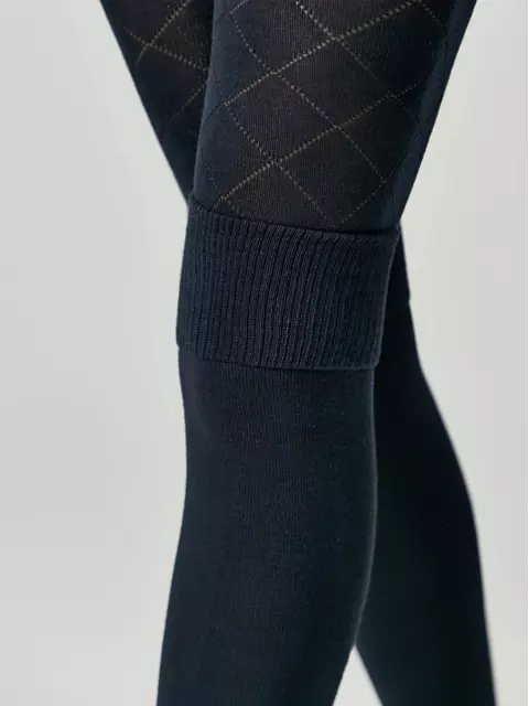 Колготки подростковые с имитацией гольф tip-top 682 темно-синий, 23С-153СП, 140-146 (22), CONTE-KIDS,  - 3