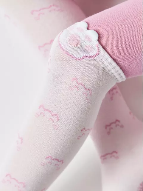 Колготки детские tip-top (мордашки) 691 розовый, 17С-60СП, 80-86 (14), CONTE-KIDS,  - 5