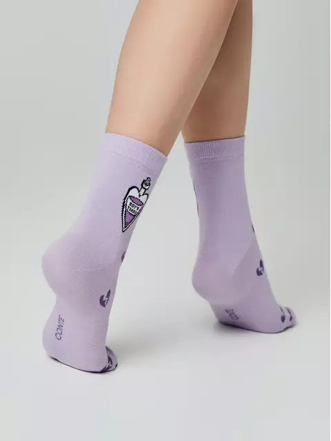 Носки женские happy 606 сиреневый, 17С-21СП, 36-39 (23-25), CONTE ELEGANT,  - 3